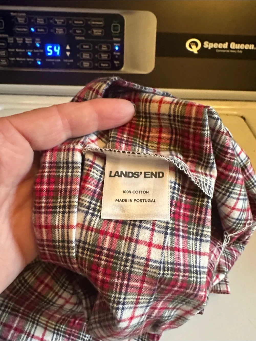 Lands End soft plaid